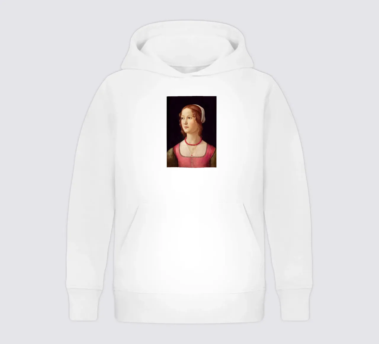 Domenico Ghirlandaio - Portret van een jonge vrouw (1490) kinder hoodie van William Store
