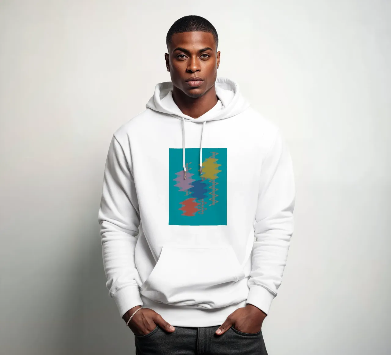 Formes géométriques abstraites colorées sweat à capuche de Something for you