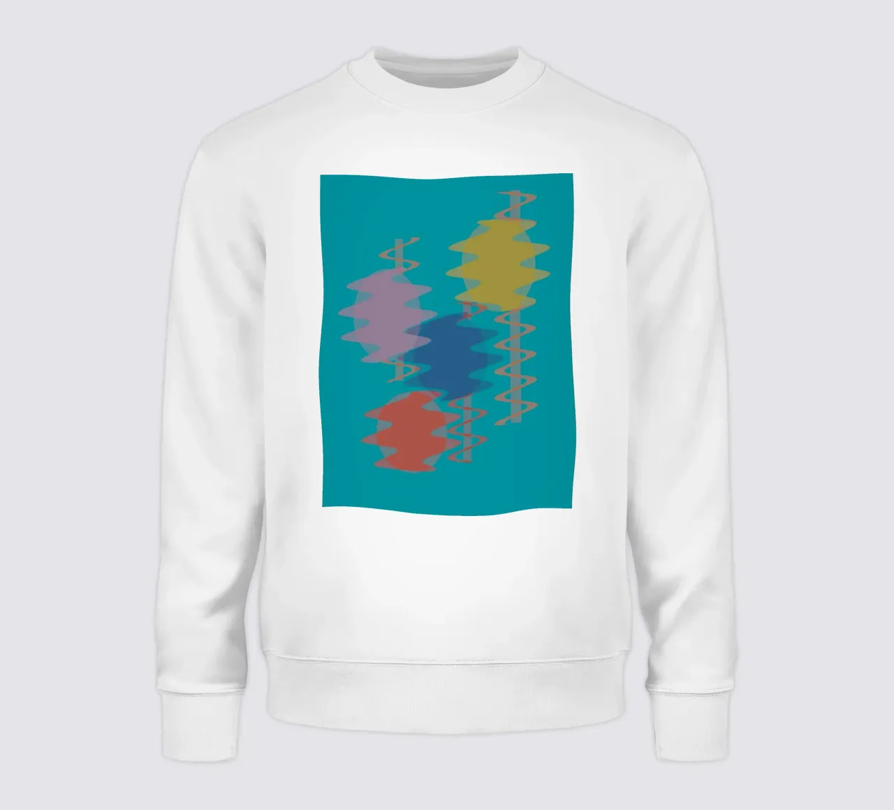 Geometric abstract colourful shapes sweatshirt by Something for you