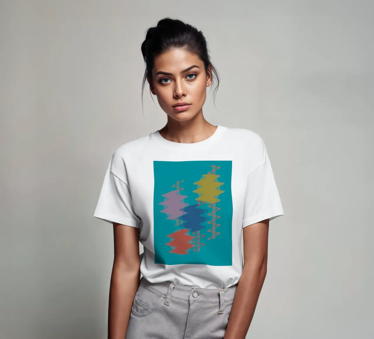 Forme geometriche astratte e colorate t-shirt da Something for you
