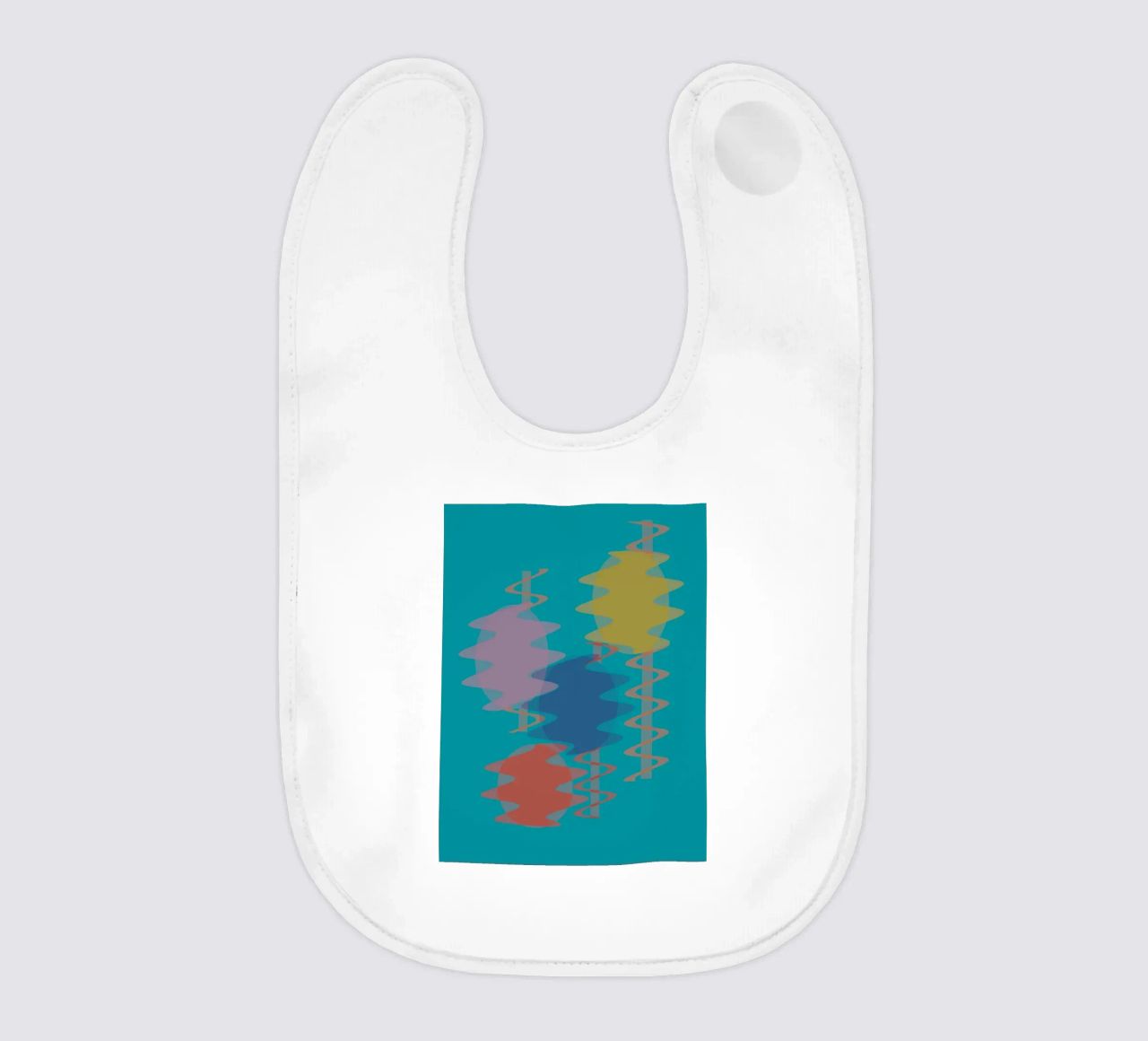 Forme geometriche astratte e colorate bavaglino da Something for you