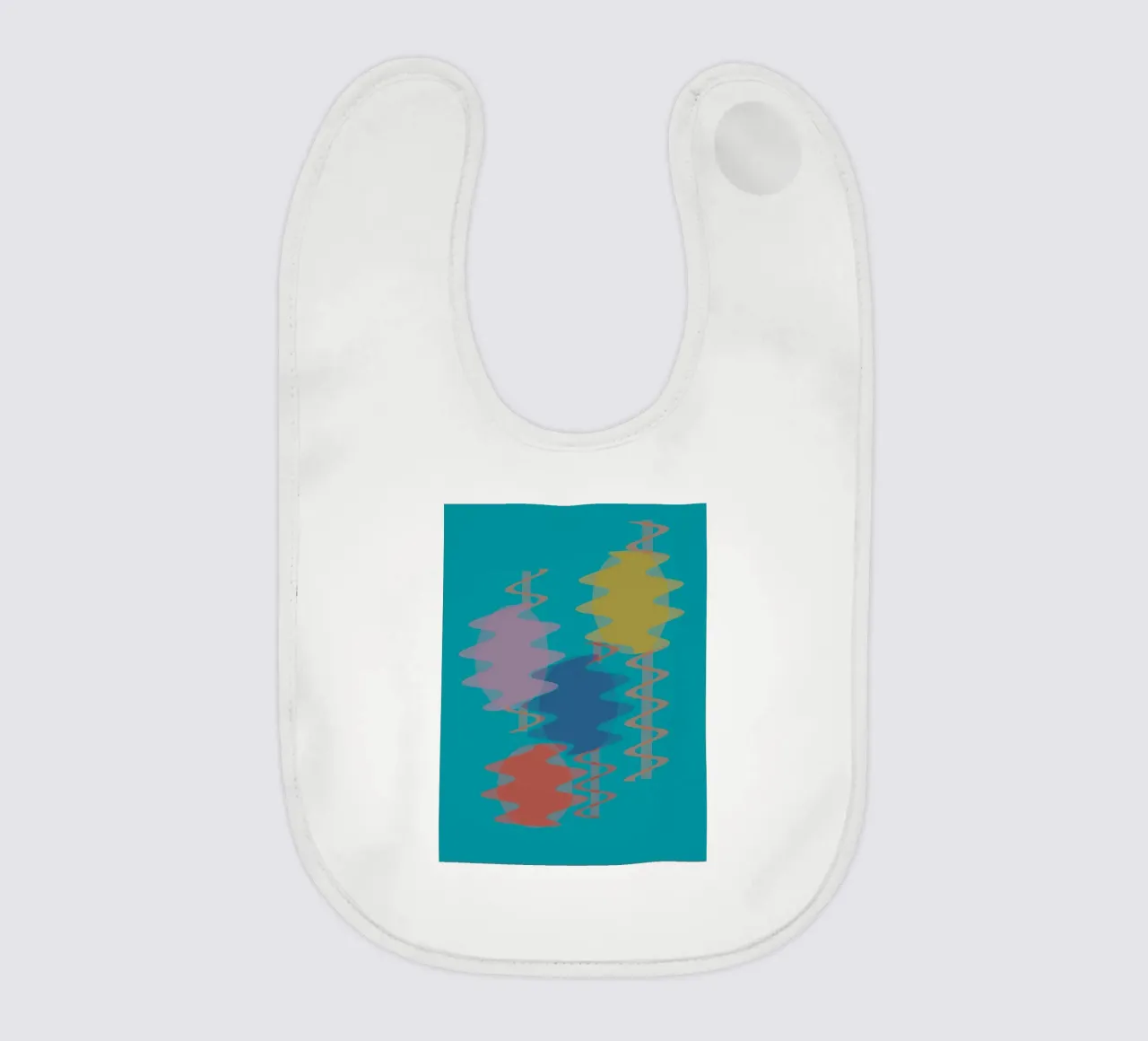 Forme geometriche astratte e colorate bavaglino da Something for you