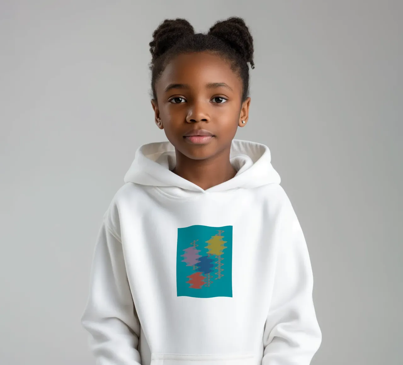 Forme geometriche astratte e colorate felpa bambino con cappuccio da Something for you