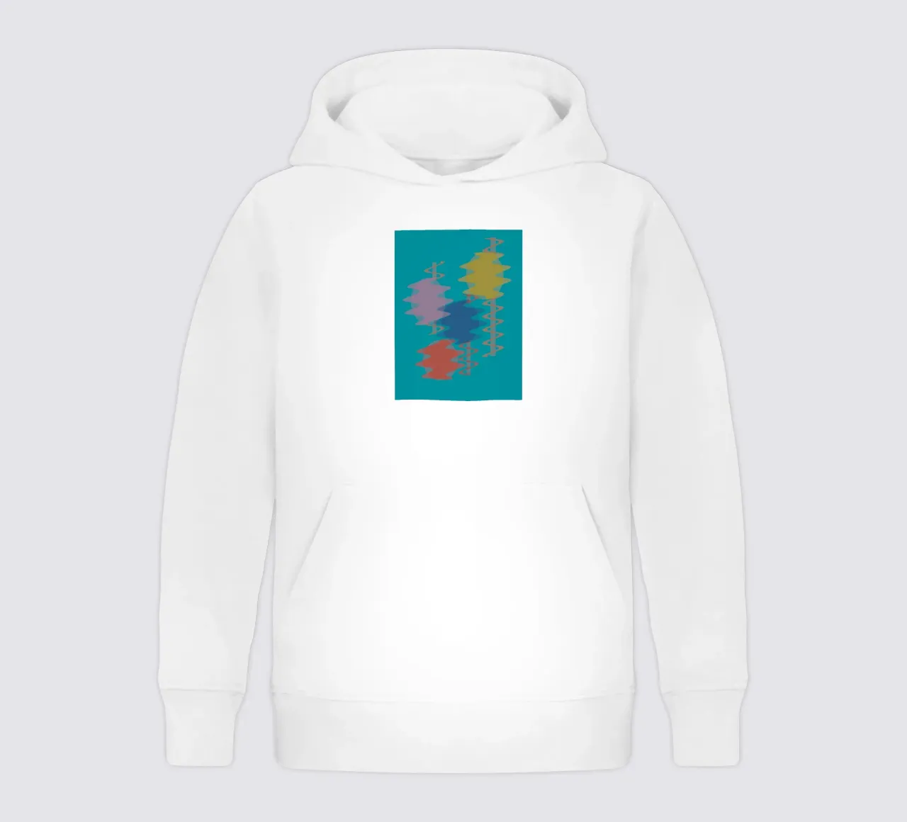 Forme geometriche astratte e colorate felpa bambino con cappuccio da Something for you
