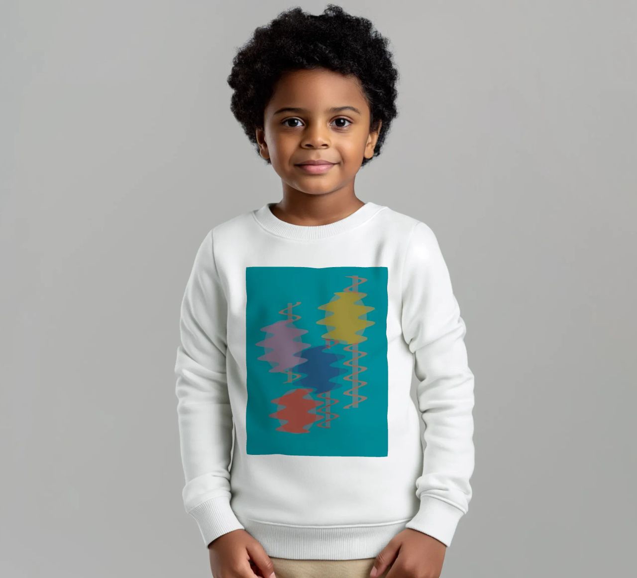 Forme geometriche astratte e colorate felpa bambino da Something for you