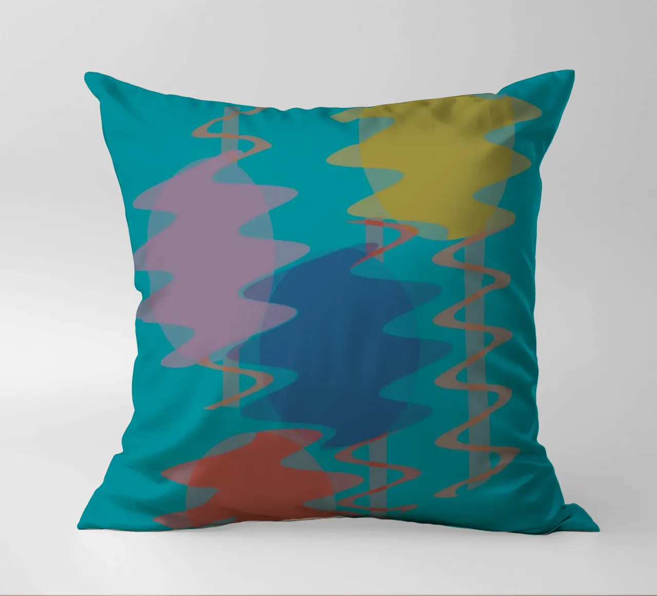 Forme geometriche astratte e colorate cuscino da Something for you