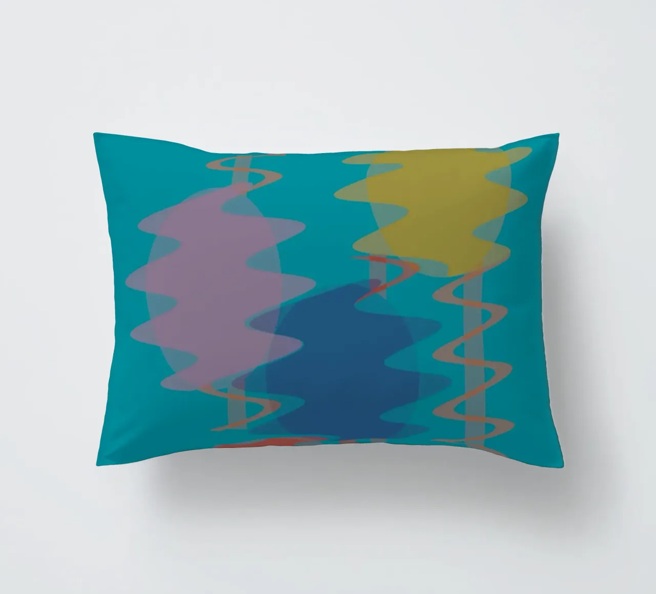 Forme geometriche astratte e colorate cuscino da Something for you