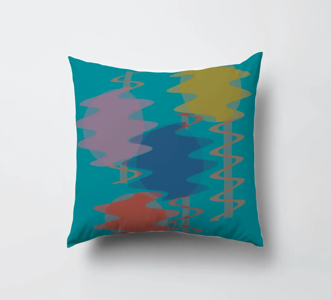 Forme geometriche astratte e colorate cuscino da Something for you