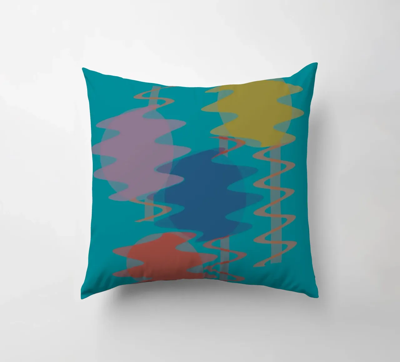 Forme geometriche astratte e colorate cuscino da Something for you