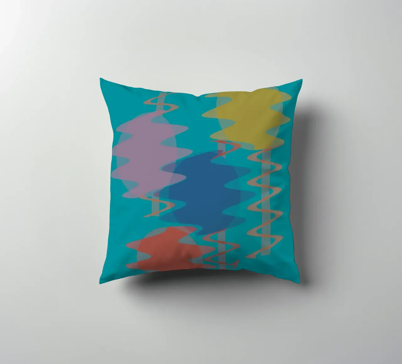 Forme geometriche astratte e colorate cuscino da Something for you