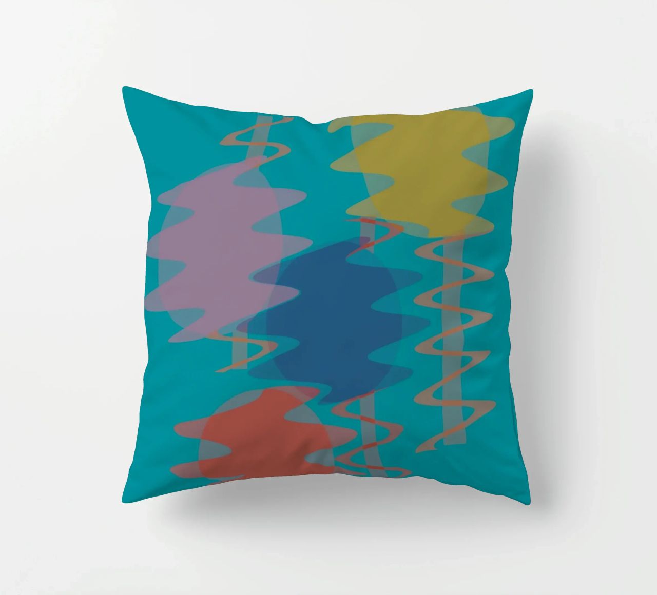 Forme geometriche astratte e colorate cuscino da Something for you