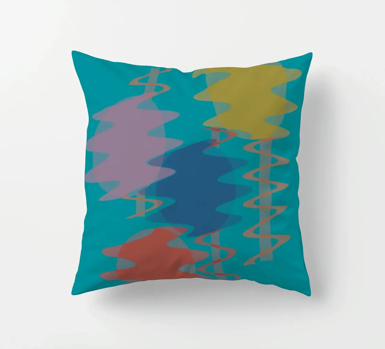 Forme geometriche astratte e colorate cuscino da Something for you