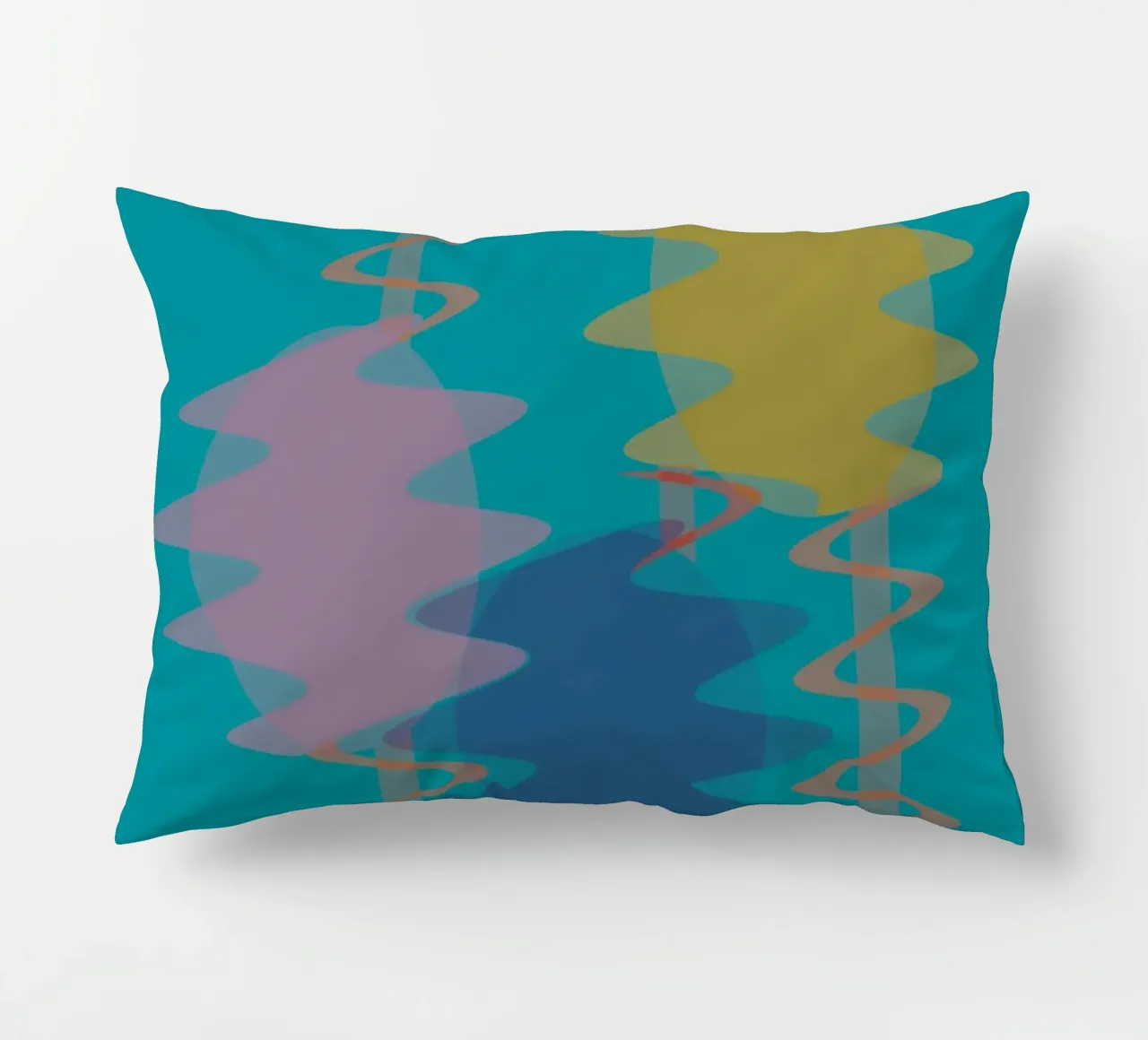 Forme geometriche astratte e colorate cuscino da Something for you