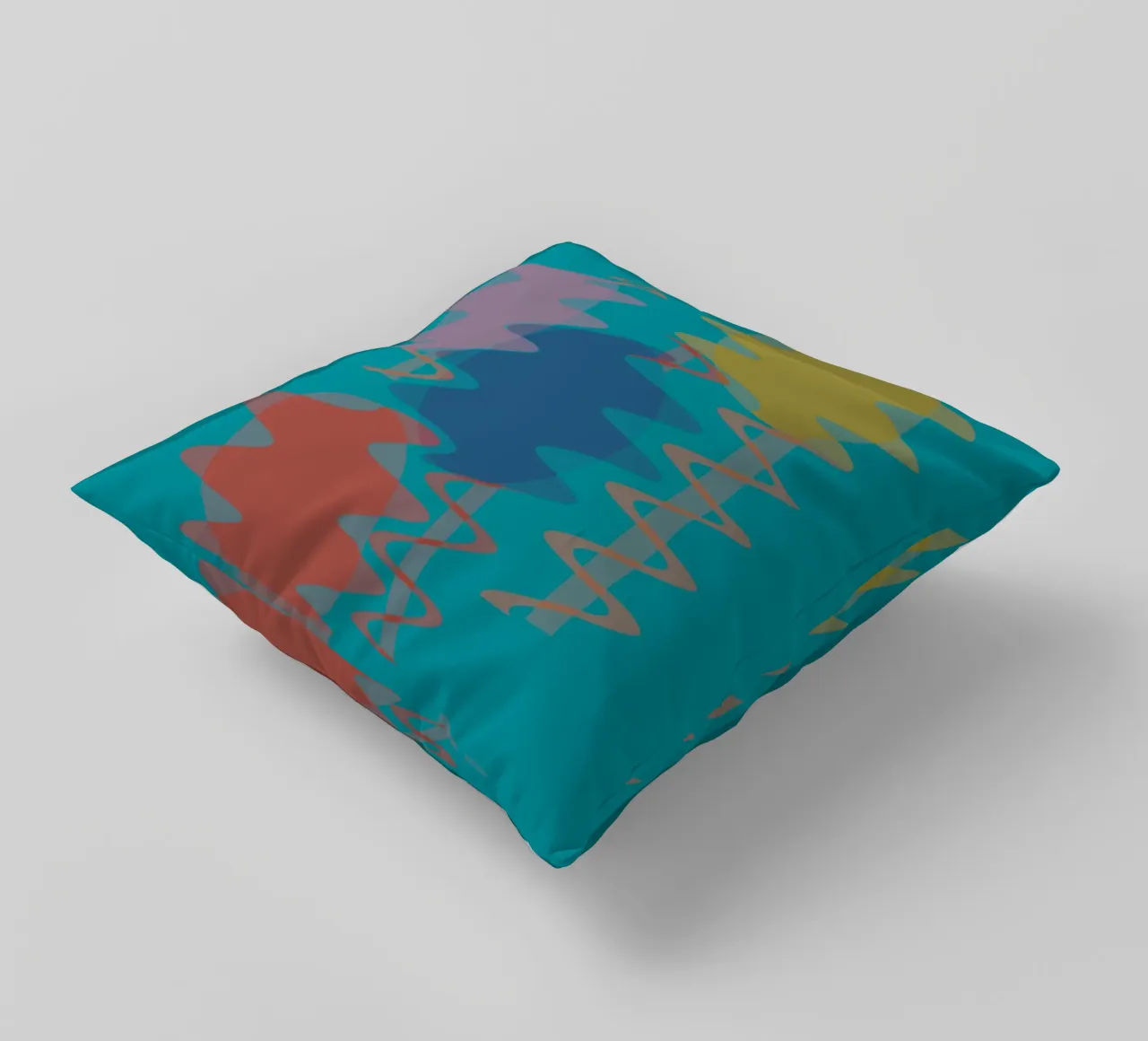 Forme geometriche astratte e colorate cuscino da Something for you