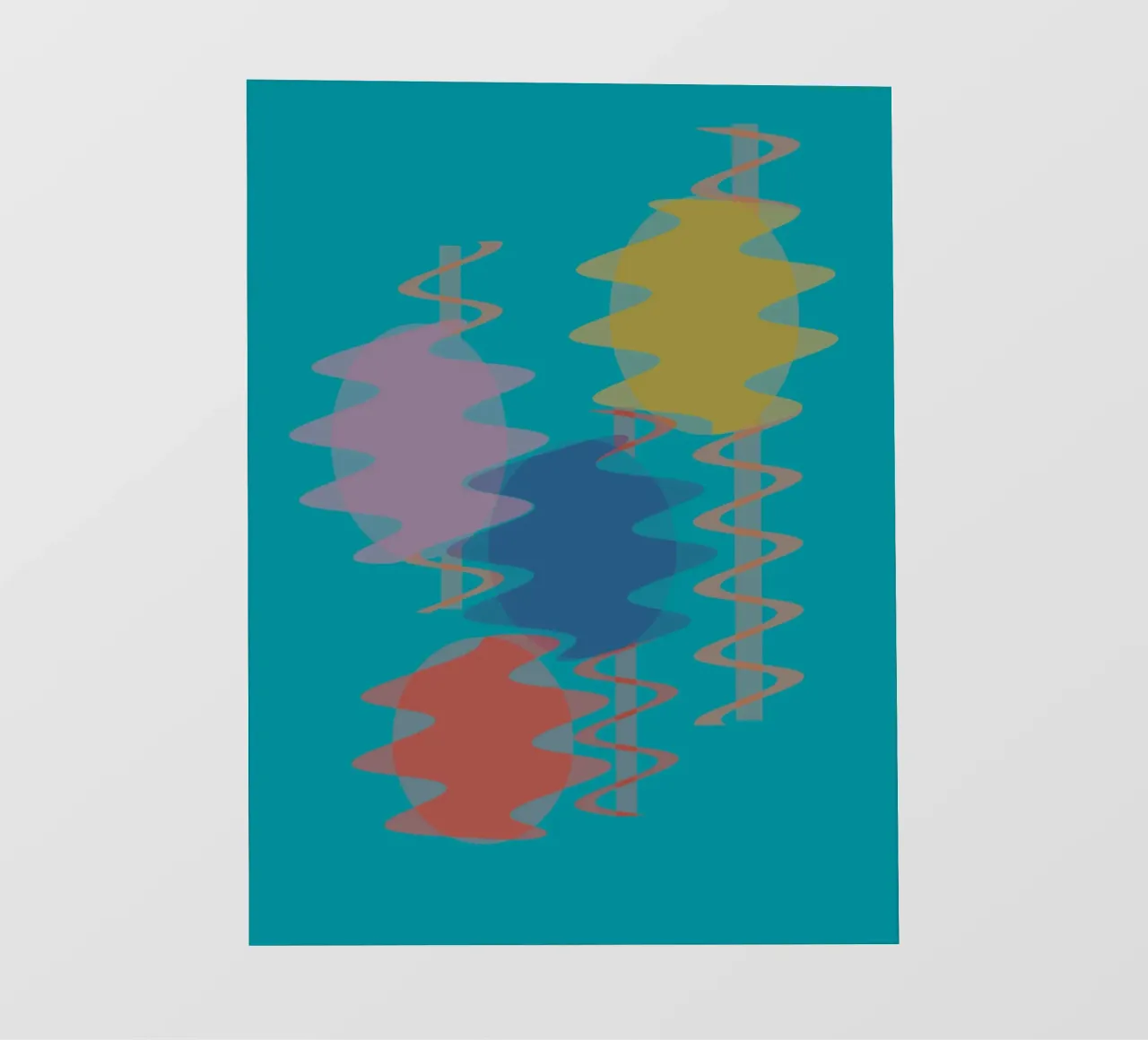 Forme geometriche astratte e colorate telo in pvc da Something for you