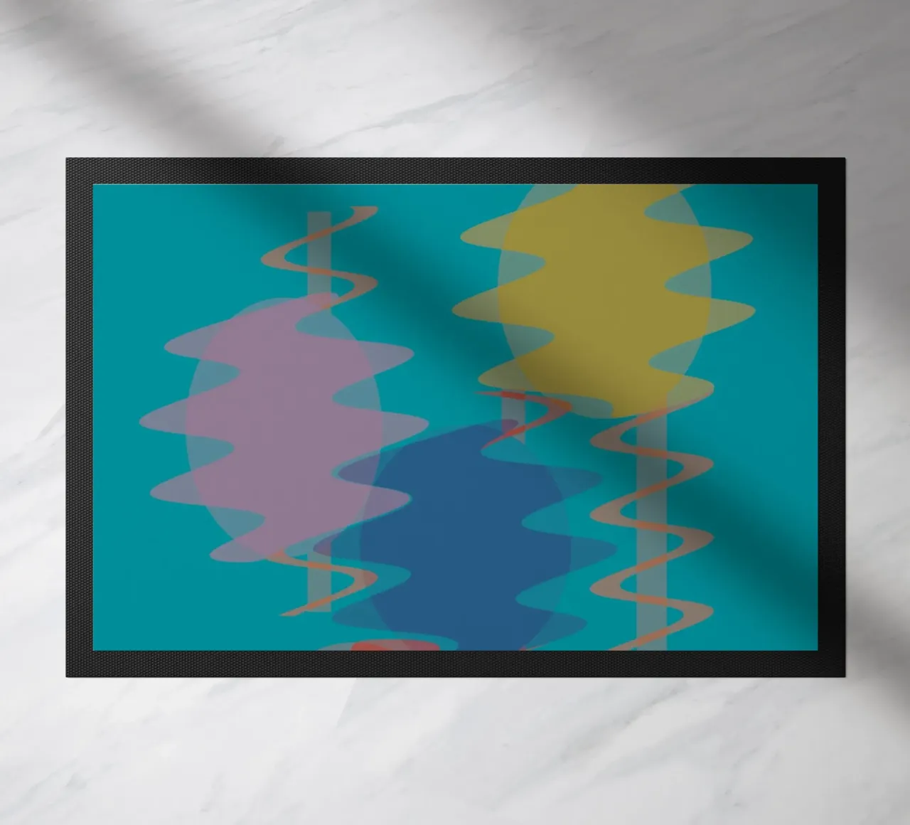 Forme geometriche astratte e colorate zerbino da Something for you