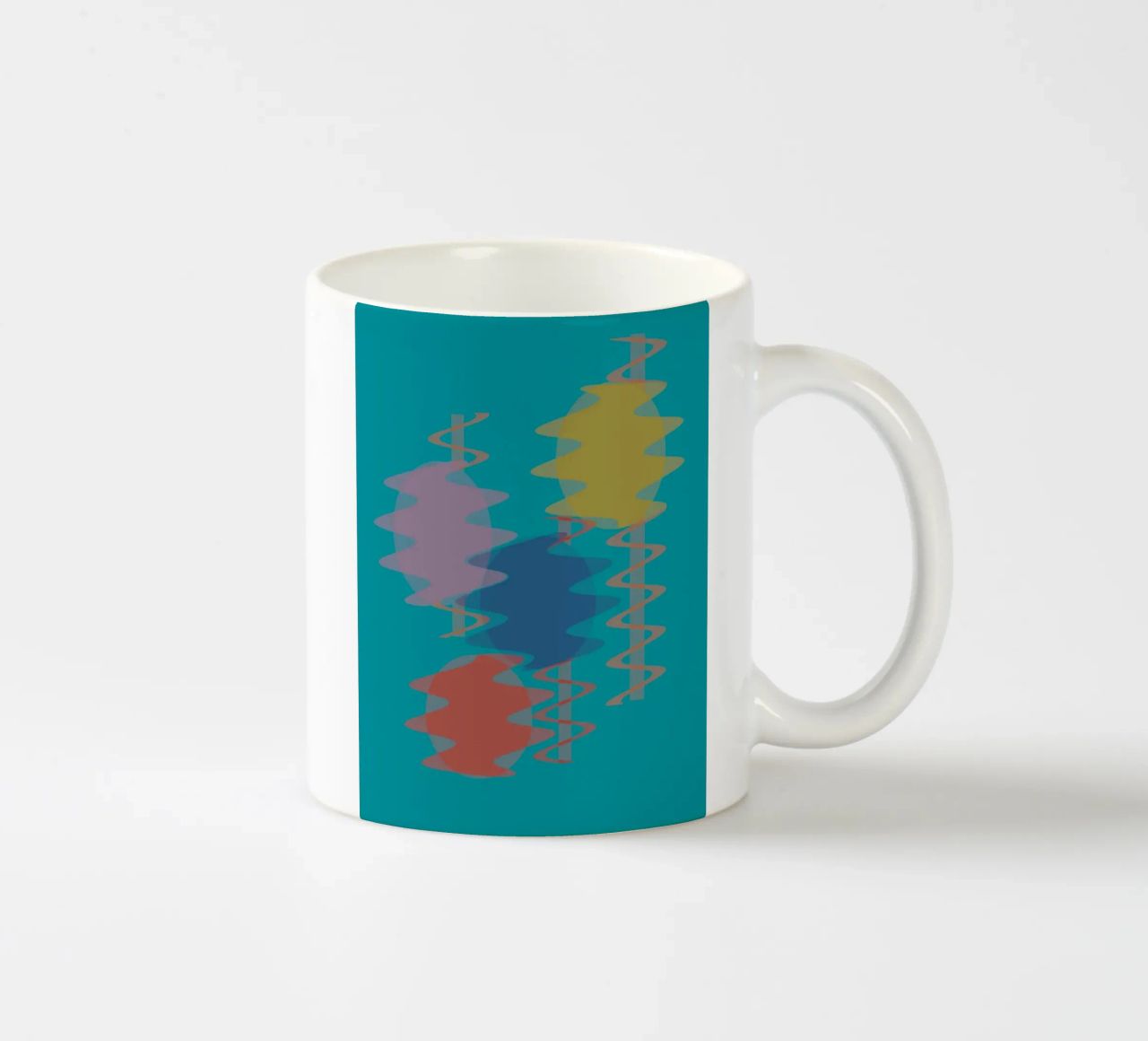 Forme geometriche astratte e colorate tazza in ceramica da Something for you
