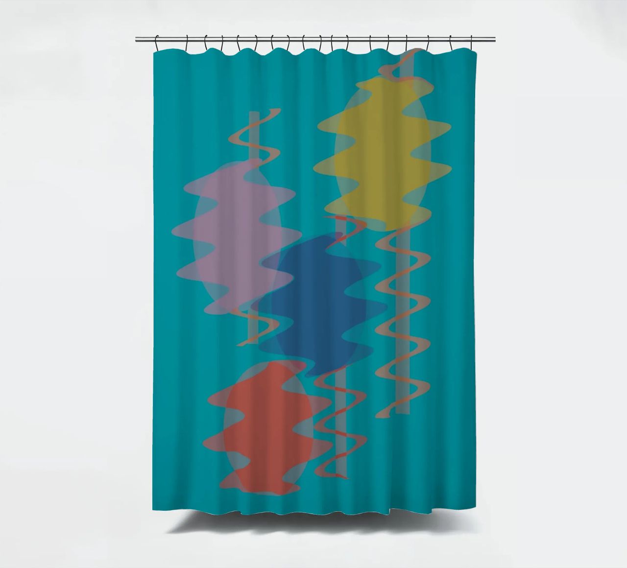 Forme geometriche astratte e colorate tenda da doccia da Something for you