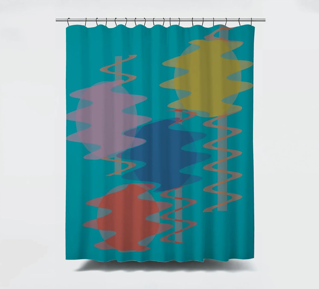 Forme geometriche astratte e colorate tenda da doccia da Something for you