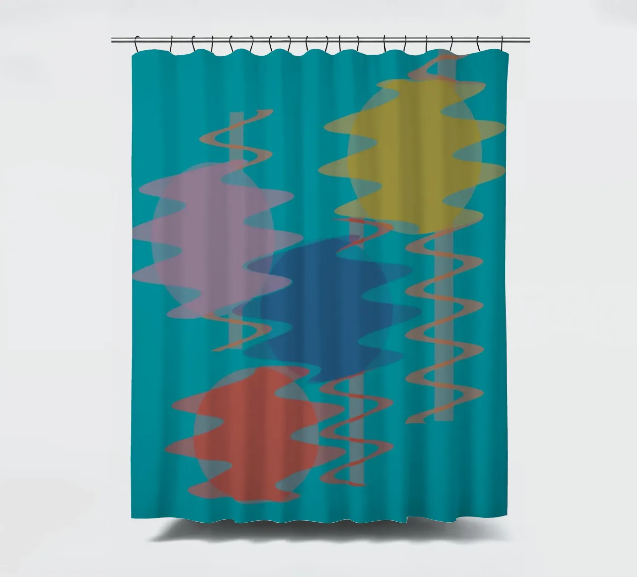 Forme geometriche astratte e colorate tenda da doccia da Something for you