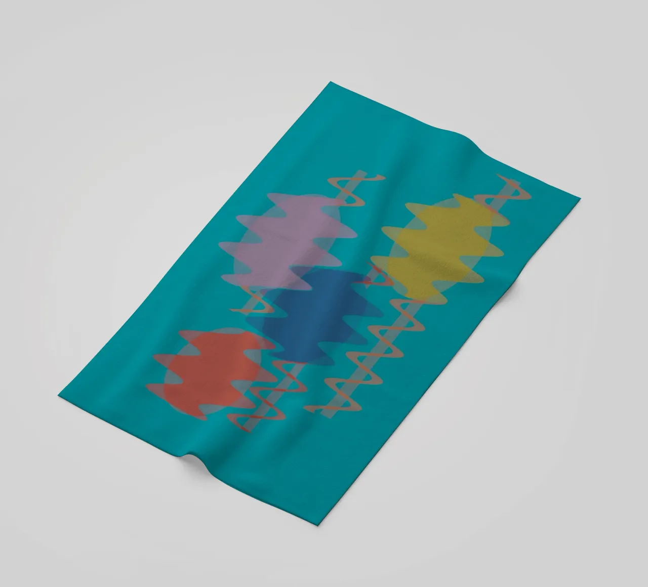 Geometrische abstracte kleurrijke vormen strandhanddoek van Something for you