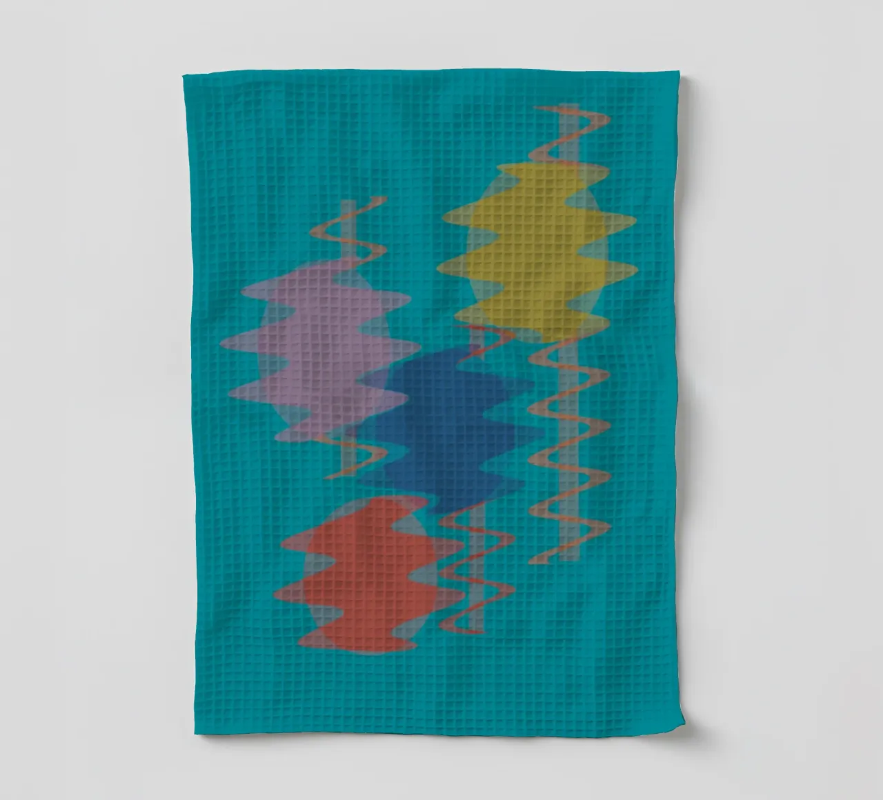 Geometric abstract colourful shapes tea towel by Something for you