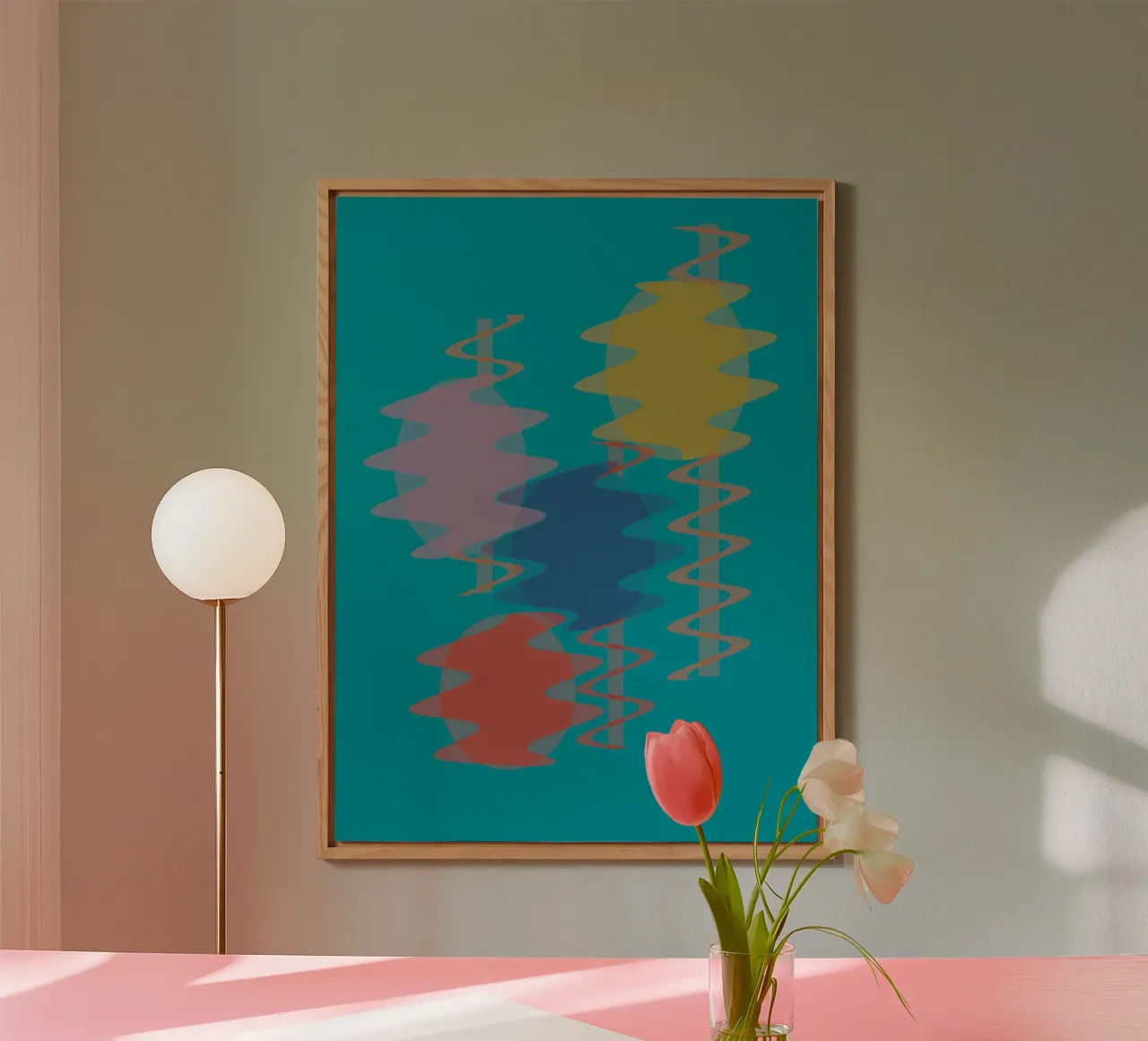 Forme geometriche astratte e colorate alluminio dibond da Something for you