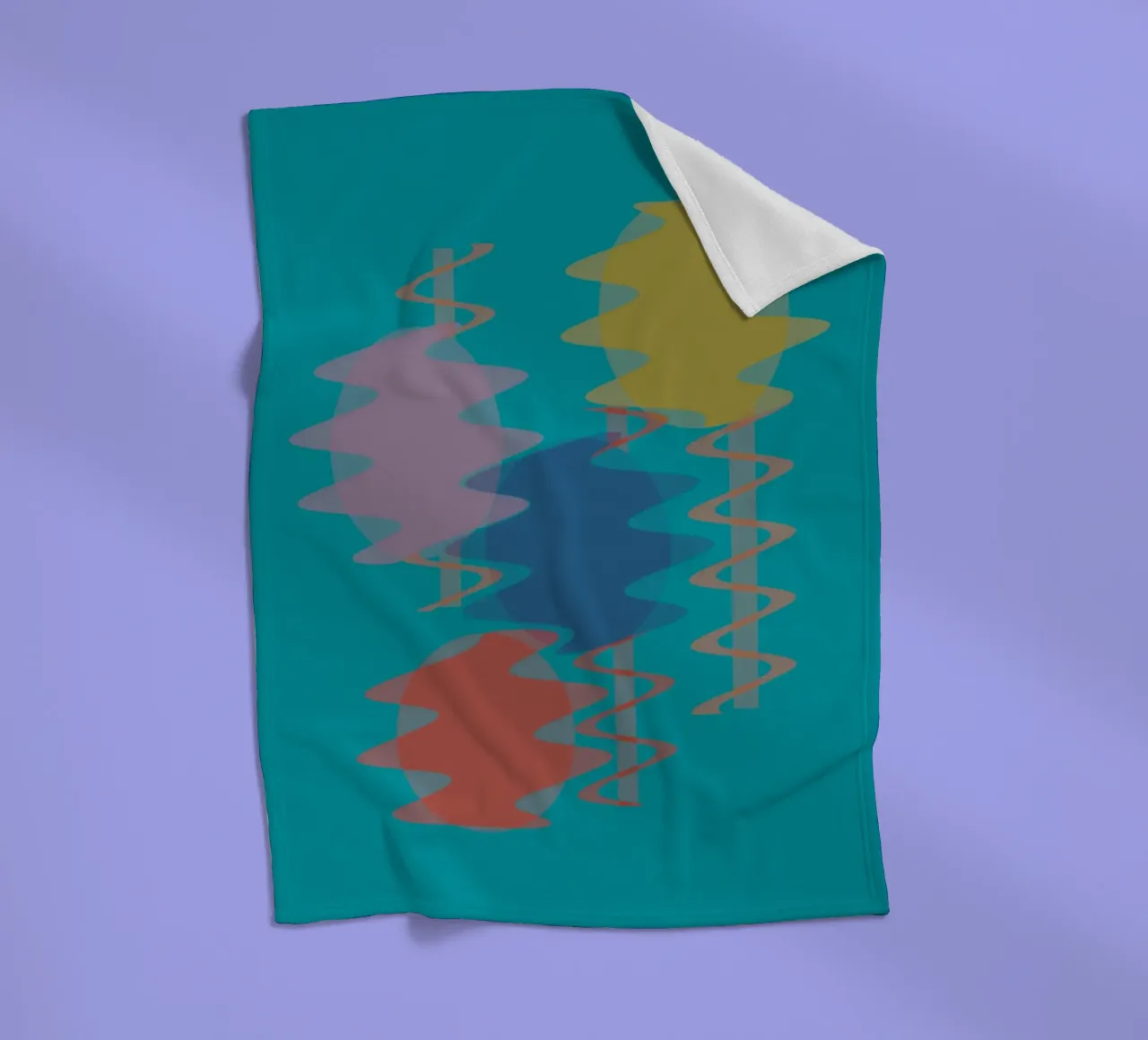 Forme geometriche astratte e colorate coperta in pile da Something for you