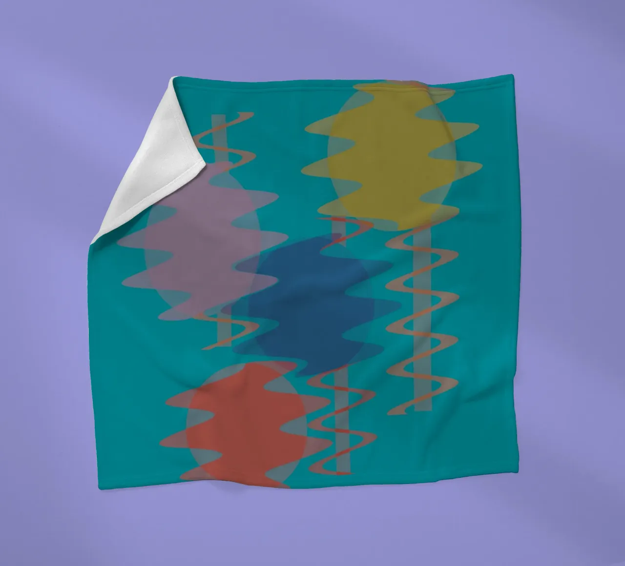 Forme geometriche astratte e colorate coperta in pile da Something for you