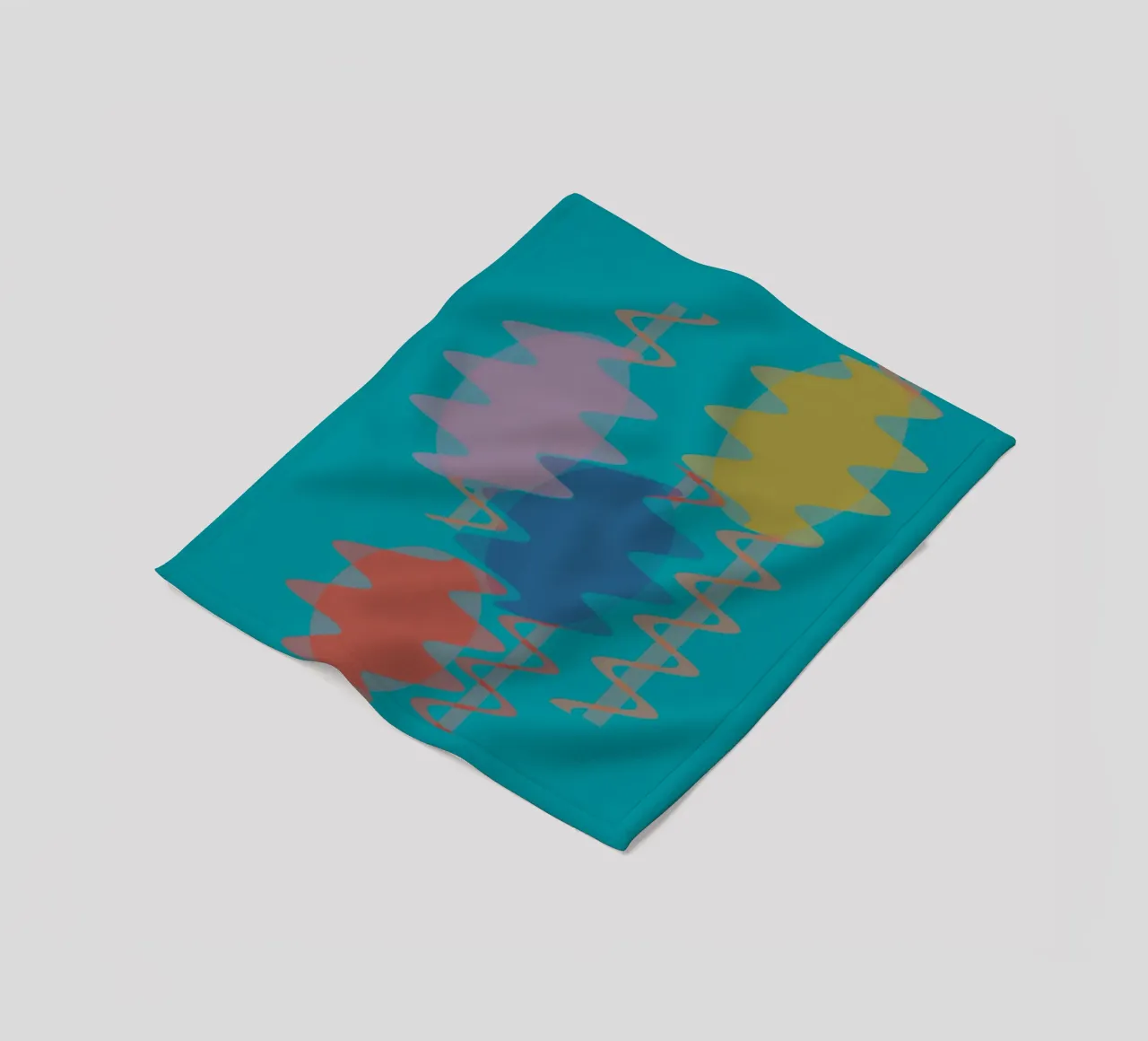 Geometric abstract colourful shapes fleece blanket by Something for you