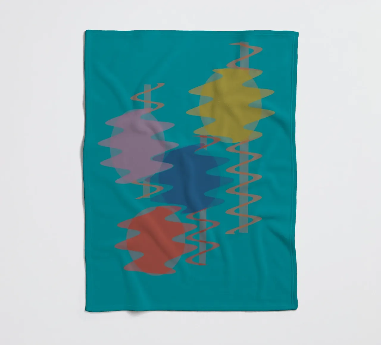 Forme geometriche astratte e colorate coperta in pile da Something for you