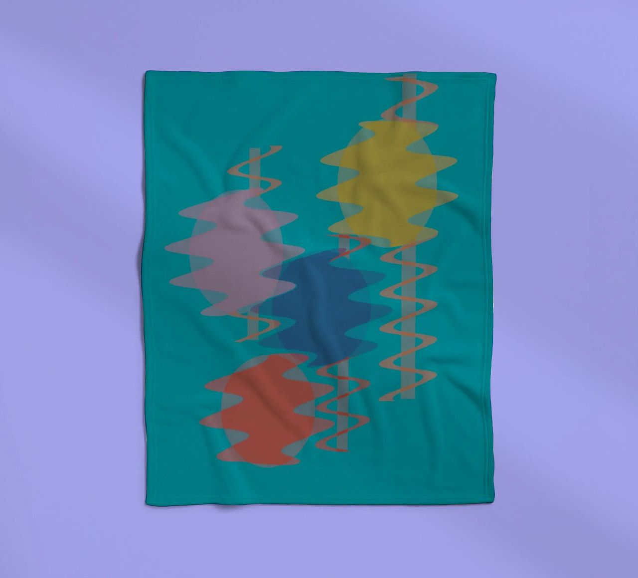 Forme geometriche astratte e colorate coperta in pile da Something for you