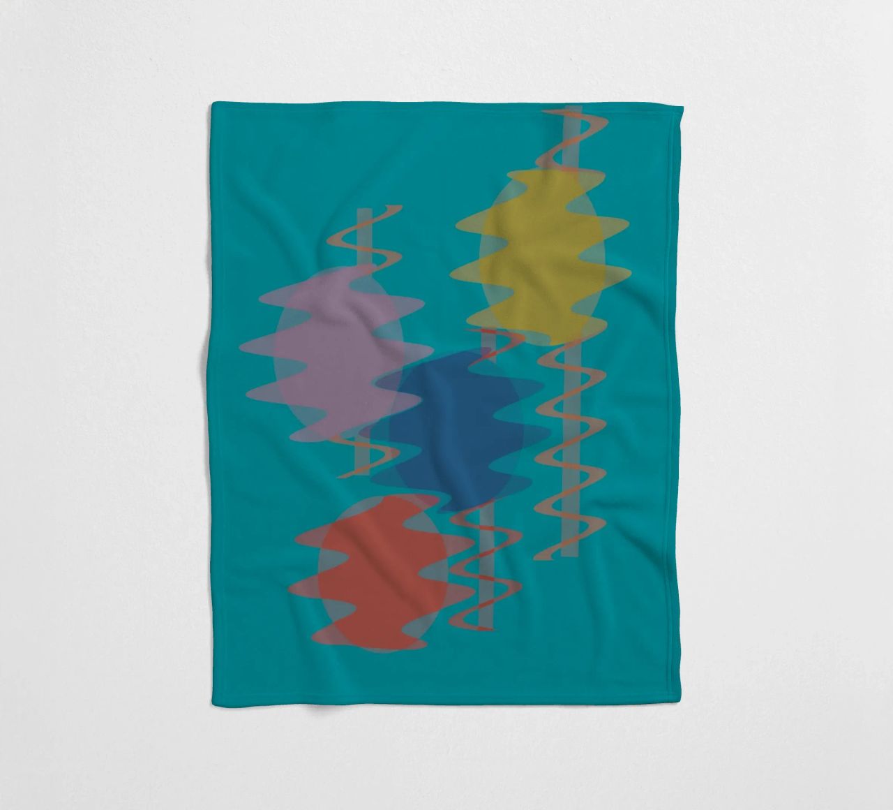 Forme geometriche astratte e colorate coperta in pile da Something for you