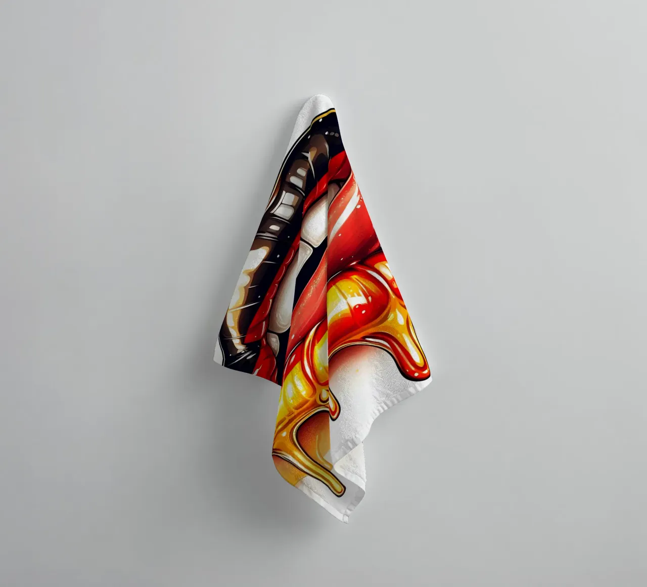 GERMAN LIPS towel by ARTOMATIC