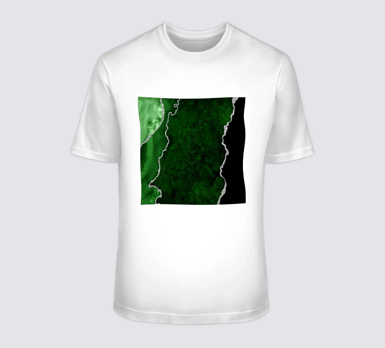 Texture Agata verde e argento 01 t-shirt da Gemstone Textures