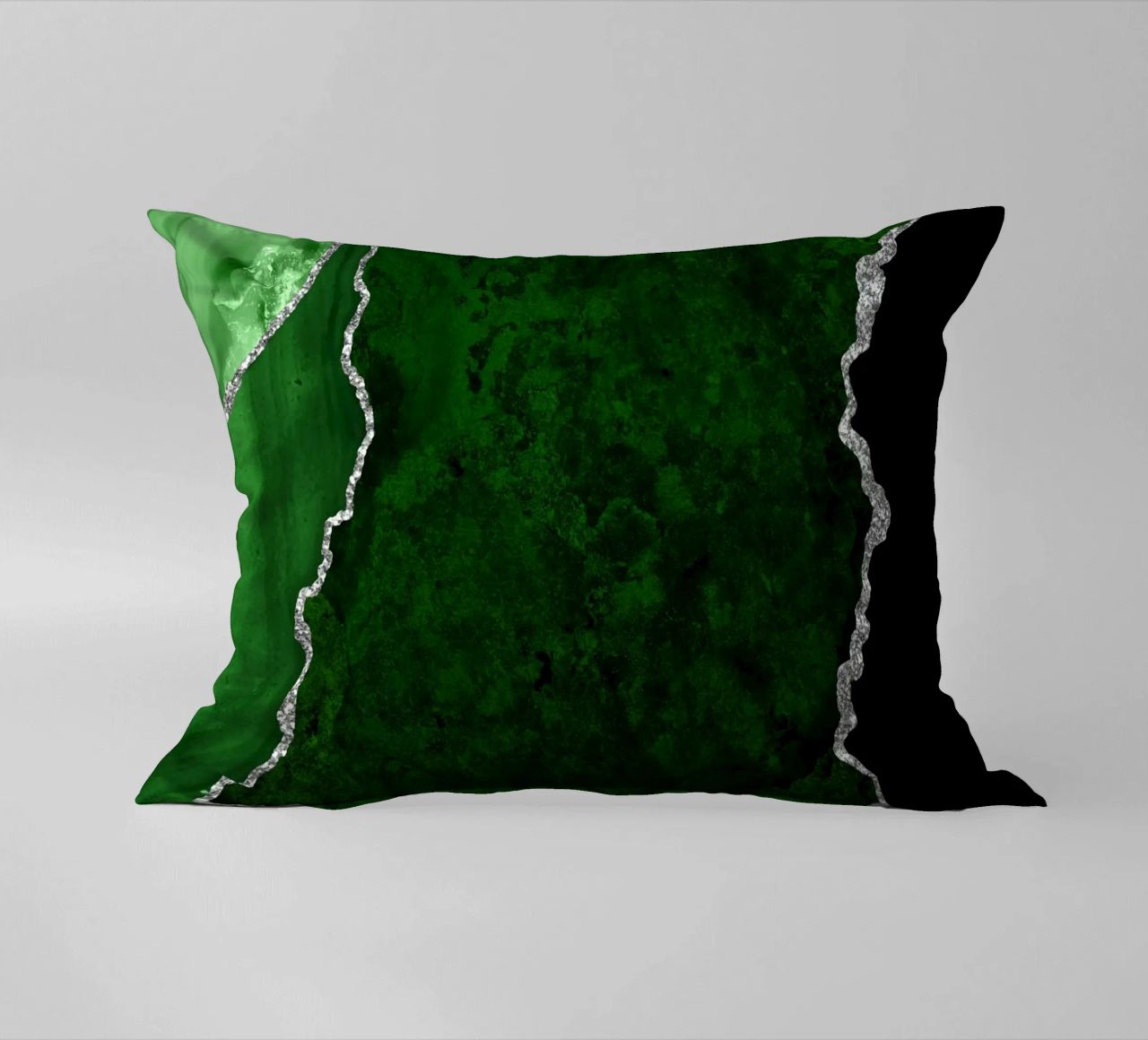 Texture Agata verde e argento 01 cuscino da Gemstone Textures