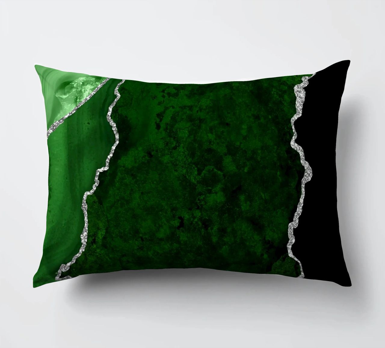 Texture Agata verde e argento 01 cuscino da Gemstone Textures