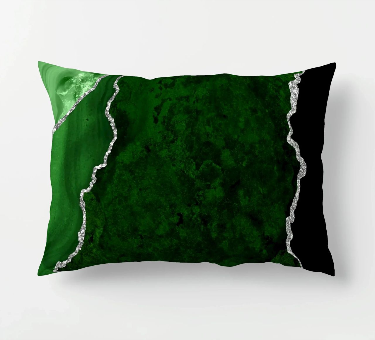 Texture Agata verde e argento 01 cuscino da Gemstone Textures