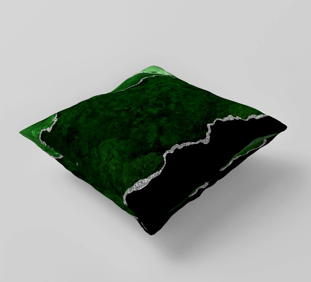Texture Agata verde e argento 01 cuscino da Gemstone Textures