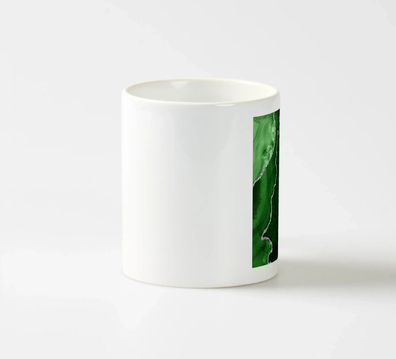 Texture Agata verde e argento 01 tazza in ceramica da Gemstone Textures