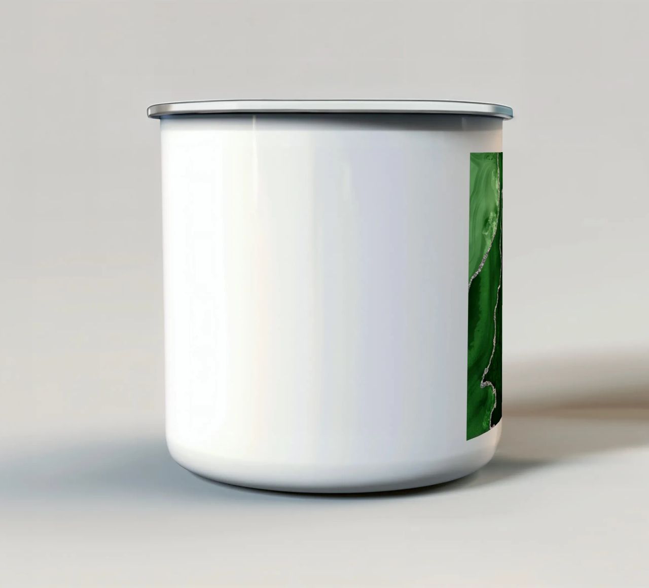 Texture Agata verde e argento 01 tazza in smalto da Gemstone Textures