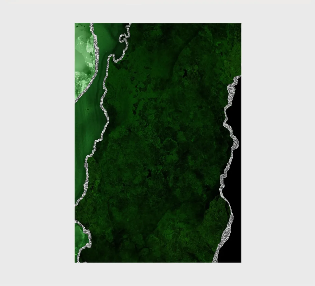 Ágata verde y plateada Textura 01 cuaderno de Gemstone Textures