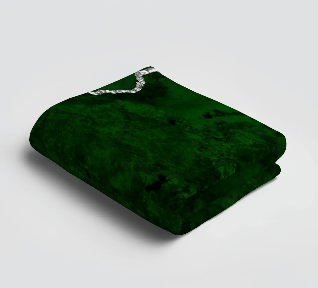 Grüner & silberner Achat Textur 01 Handtuch von Gemstone Textures