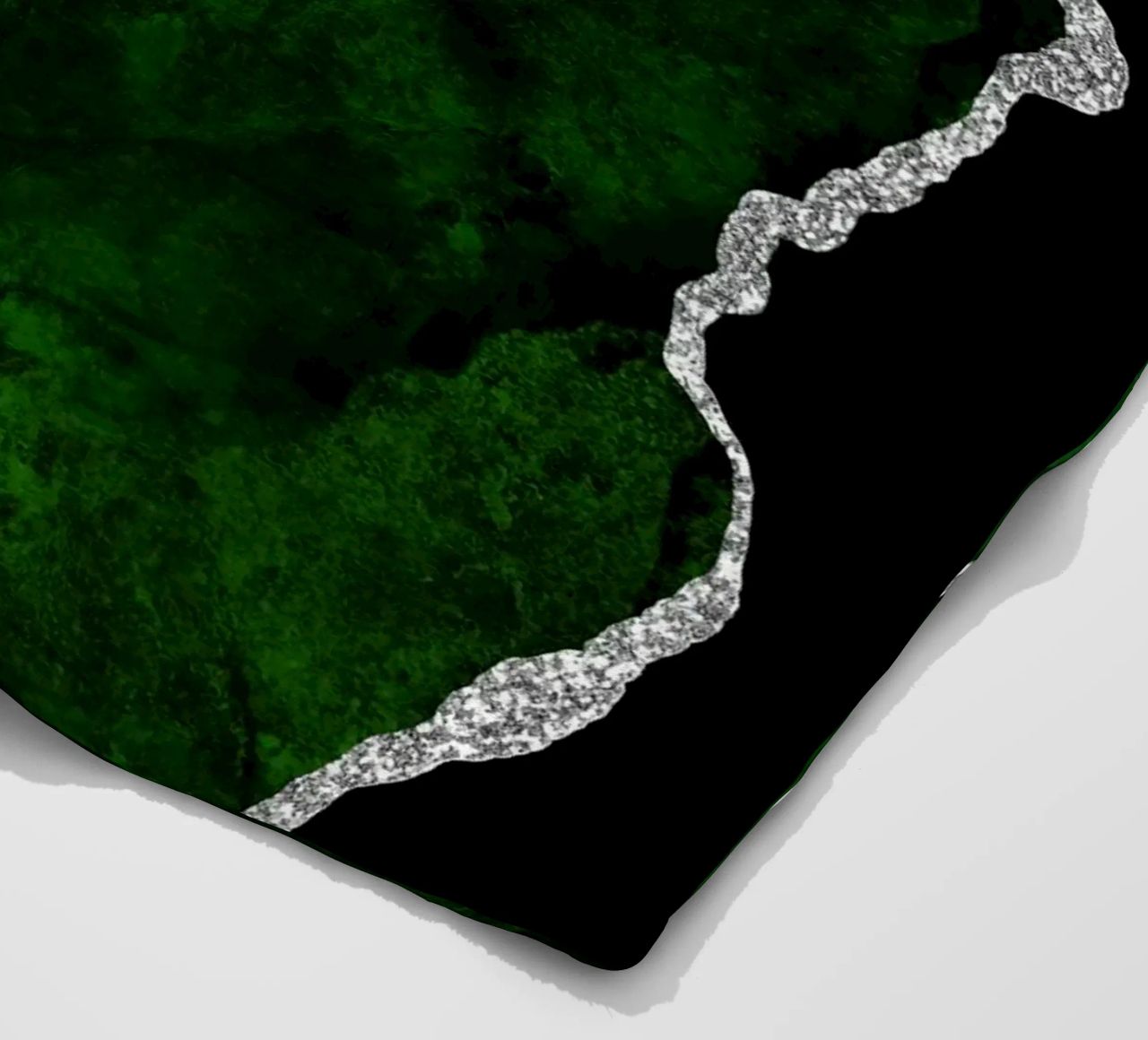 Texture Agata verde e argento 01 coperta in pile da Gemstone Textures