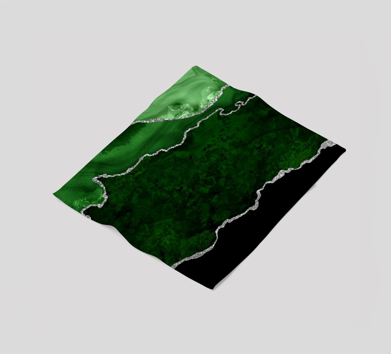 Texture Agata verde e argento 01 coperta in pile da Gemstone Textures