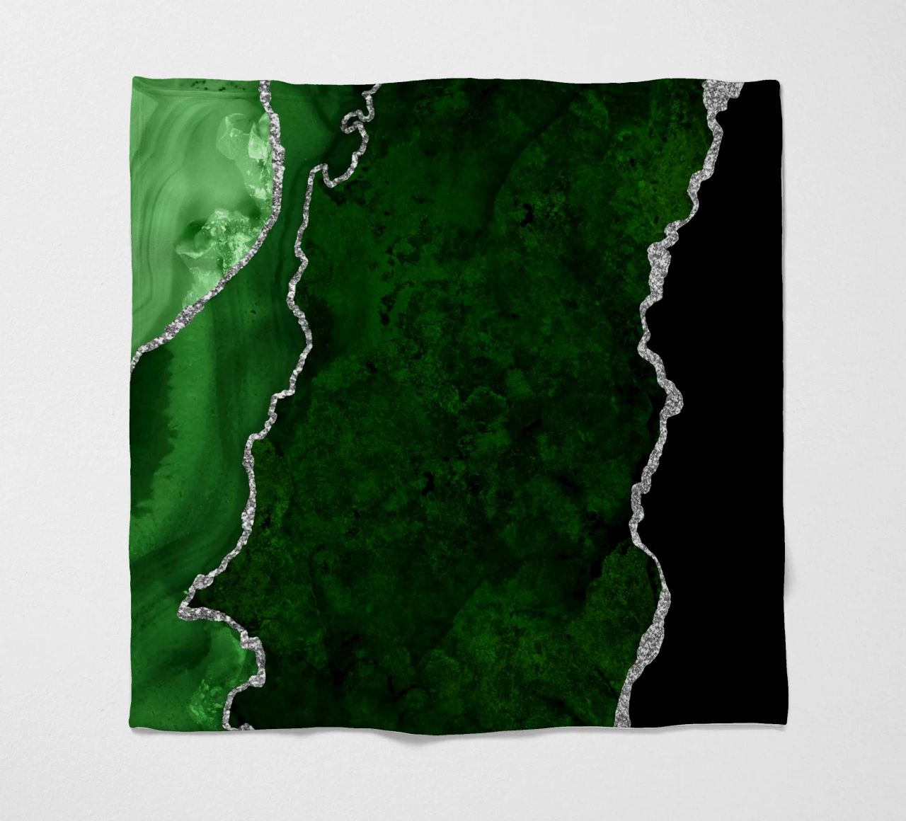 Texture Agata verde e argento 01 coperta in pile da Gemstone Textures