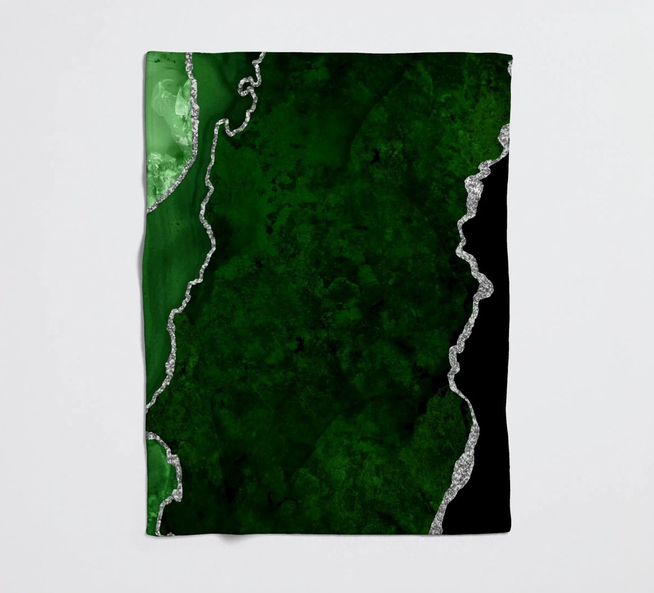Texture Agata verde e argento 01 coperta in pile da Gemstone Textures