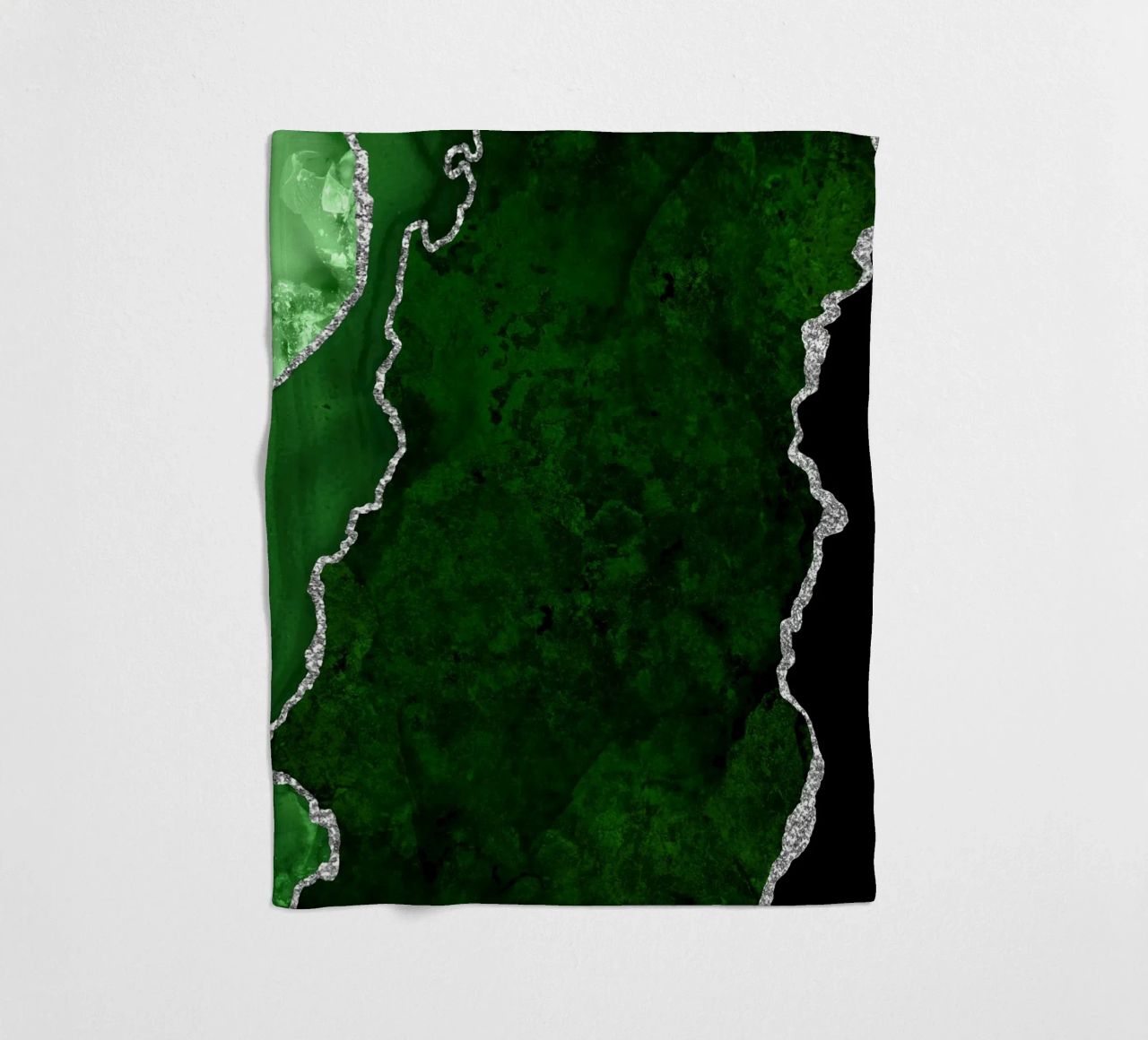 Texture Agata verde e argento 01 coperta in pile da Gemstone Textures