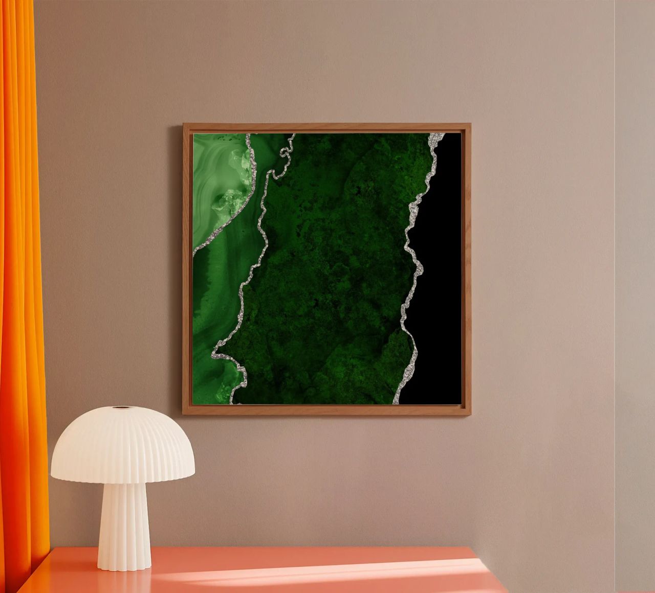 Texture Agata verde e argento 01 alluminio dibond da Gemstone Textures