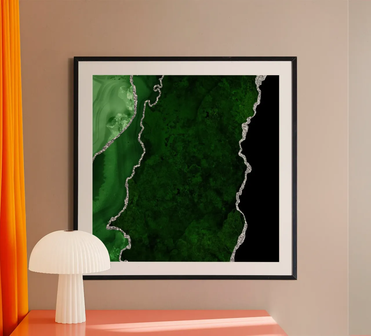 Texture Agata verde e argento 01 poster da Gemstone Textures